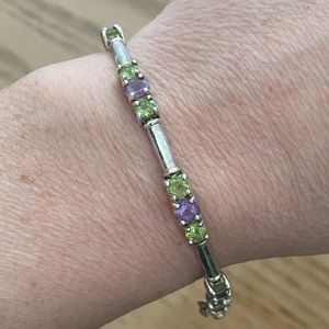 Peridot & Amethyst Bracelet